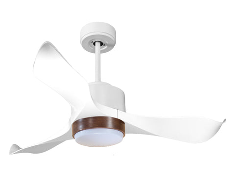 Ventilador de techo Reversible Termostato Wifi Motor DC Techos Inclinados Mando a Distancia Luz tres tonos Adaptador 2/3 Aspas Hypersilence Memoria
