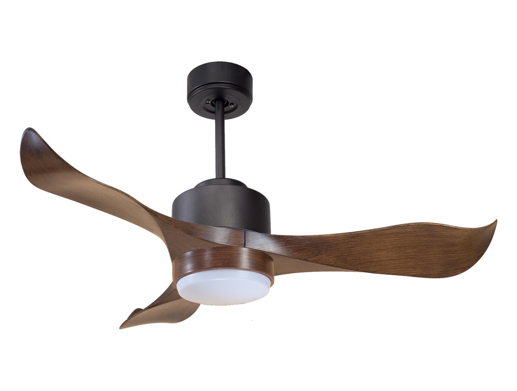 Ventilador de techo Reversible Termostato Wifi Motor DC Techos Inclinados Mando a Distancia Luz tres tonos Adaptador 2/3 Aspas Hypersilence Memoria
