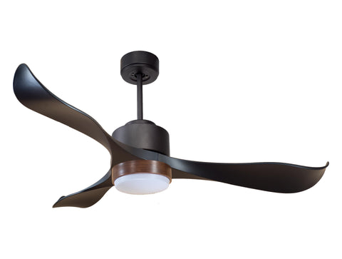 Ventilador de techo Reversible Termostato Wifi Motor DC Techos Inclinados Mando a Distancia Luz tres tonos Adaptador 2/3 Aspas Hypersilence Memoria