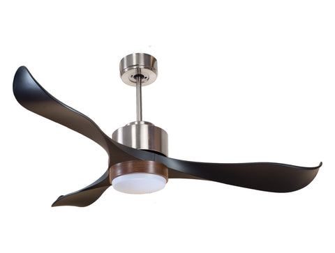 Ventilador de techo Reversible Termostato Wifi Motor DC Techos Inclinados Mando a Distancia Luz tres tonos Adaptador 2/3 Aspas Hypersilence Memoria