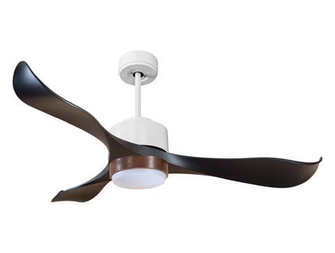 Ventilador de techo Reversible Termostato Wifi Motor DC Techos Inclinados Mando a Distancia Luz tres tonos Adaptador 2/3 Aspas Hypersilence Memoria