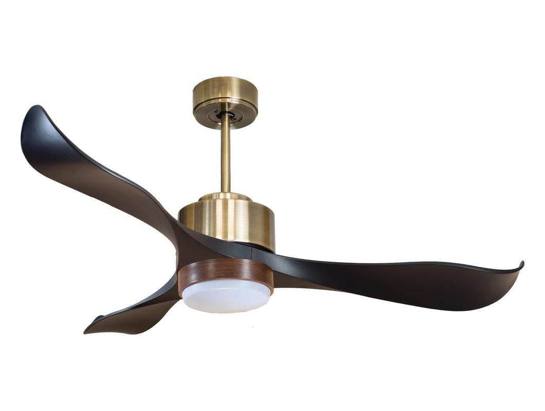 Ventilador de techo Reversible Termostato Wifi Motor DC Techos Inclinados Mando a Distancia Luz tres tonos Adaptador 2/3 Aspas Hypersilence Memoria
