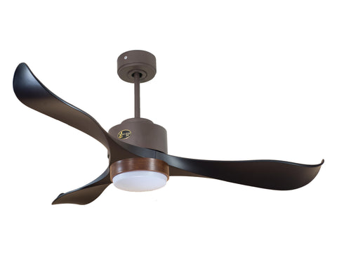 Ventilador de techo Reversible Termostato Wifi Motor DC Techos Inclinados Mando a Distancia Luz tres tonos Adaptador 2/3 Aspas Hypersilence Memoria