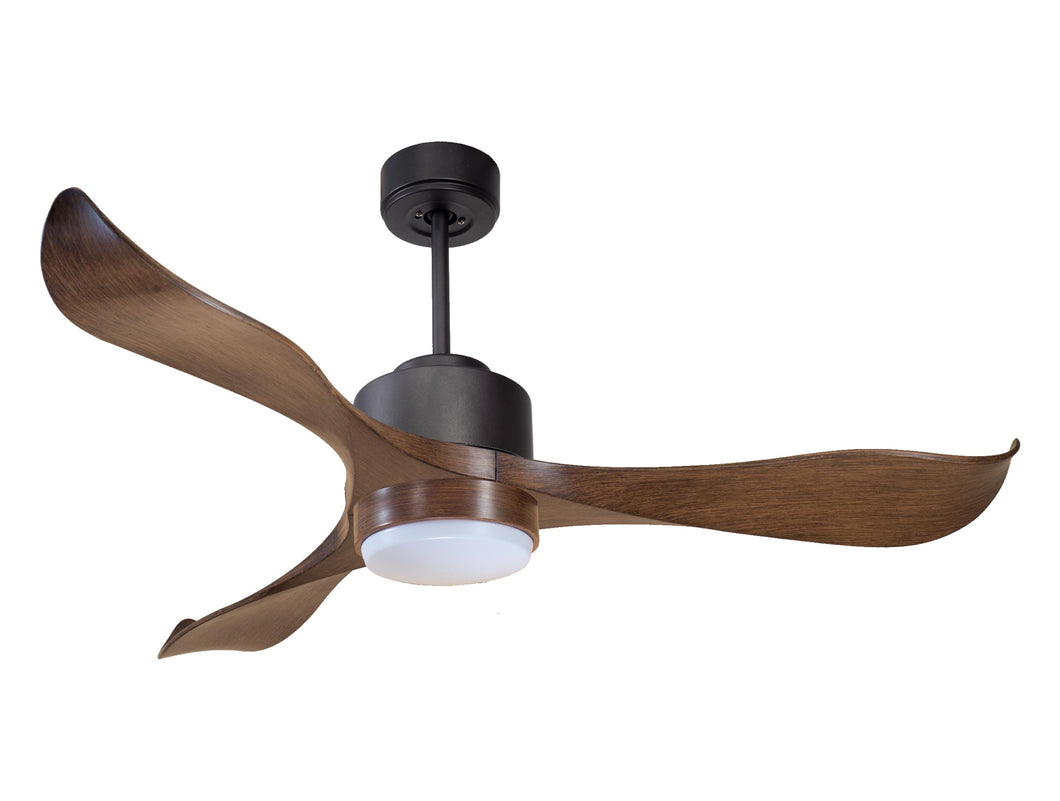 Ventilador de techo Reversible Termostato Wifi Motor DC Techos Inclinados Mando a Distancia Luz tres tonos Adaptador 2/3 Aspas Hypersilence Memoria