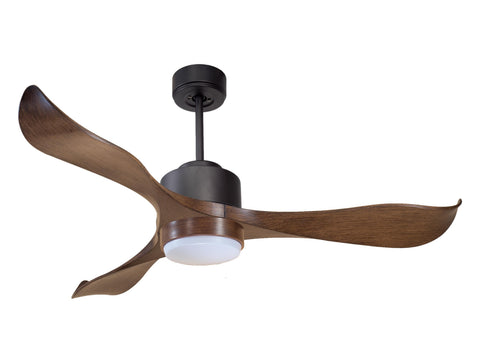 Ventilador de techo Reversible Termostato Wifi Motor DC Techos Inclinados Mando a Distancia Luz tres tonos Adaptador 2/3 Aspas Hypersilence Memoria