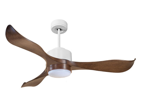 Ventilador de techo Reversible Termostato Wifi Motor DC Techos Inclinados Mando a Distancia Luz tres tonos Adaptador 2/3 Aspas Hypersilence Memoria