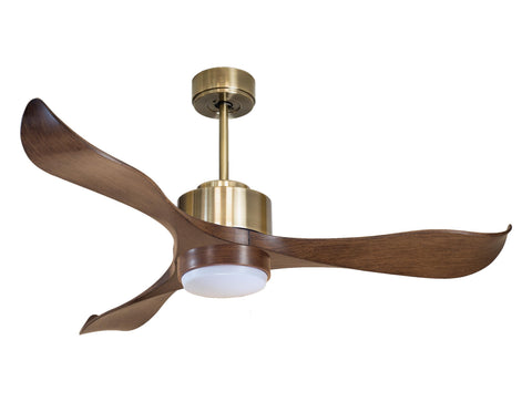 Ventilador de techo Reversible Termostato Wifi Motor DC Techos Inclinados Mando a Distancia Luz tres tonos Adaptador 2/3 Aspas Hypersilence Memoria