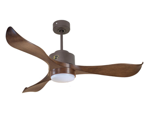 Ventilador de techo Reversible Termostato Wifi Motor DC Techos Inclinados Mando a Distancia Luz tres tonos Adaptador 2/3 Aspas Hypersilence Memoria