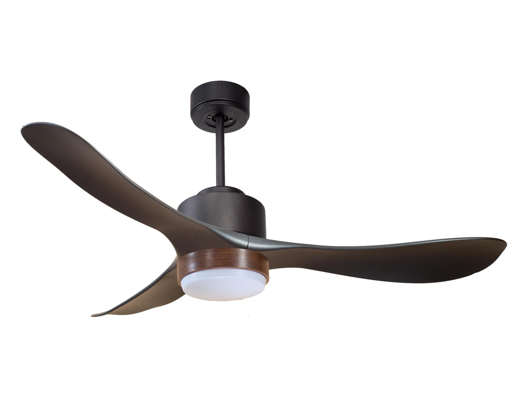 Ventilador de techo Reversible Termostato Wifi Motor DC Techos Inclinados Mando a Distancia Luz tres tonos Hypersilence Memoria