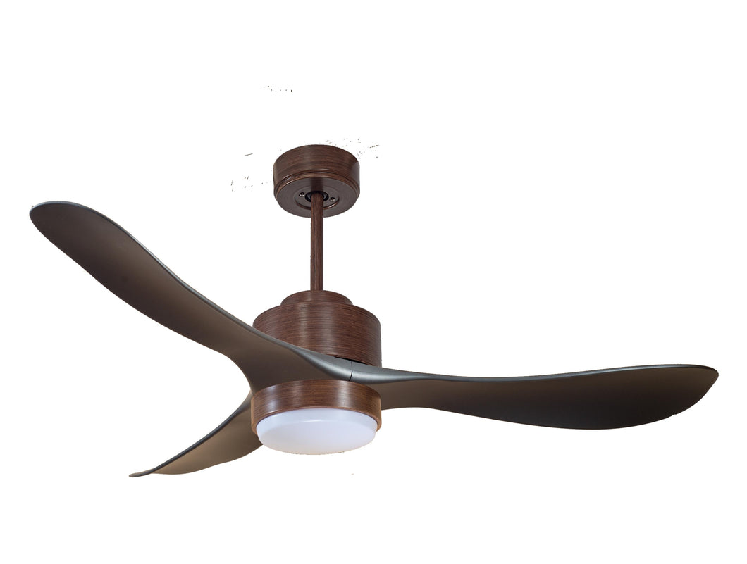 Ventilador de techo Reversible Termostato Wifi Motor DC Techos Inclinados Mando a Distancia Luz tres tonos Hypersilence Memoria