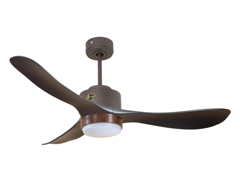 Ventilador de techo Reversible Termostato Wifi Motor DC Techos Inclinados Mando a Distancia Luz tres tonos Hypersilence Memoria