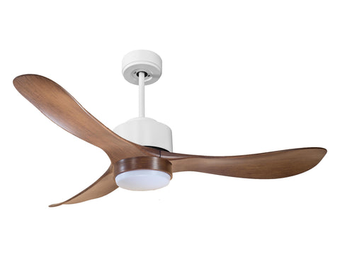 Ventilador de techo Reversible Termostato Wifi Motor DC Techos Inclinados Mando a Distancia Luz tres tonos Hypersilence Memoria