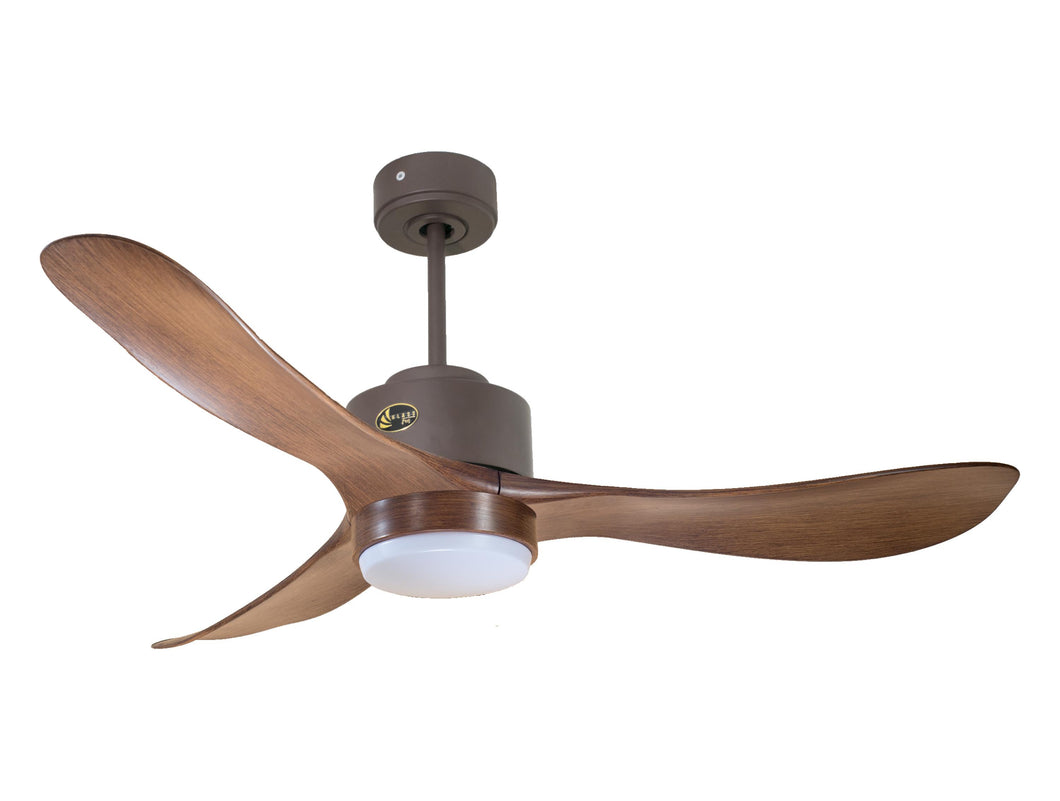 Ventilador de techo Reversible Termostato Wifi Motor DC Techos Inclinados Mando a Distancia Luz tres tonos Hypersilence Memoria