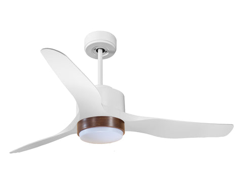 Ventilador de techo Reversible Termostato Wifi Motor DC Techos Inclinados Mando a Distancia Luz tres tonos Adaptador 2/3 Aspas Hypersilence Memoria