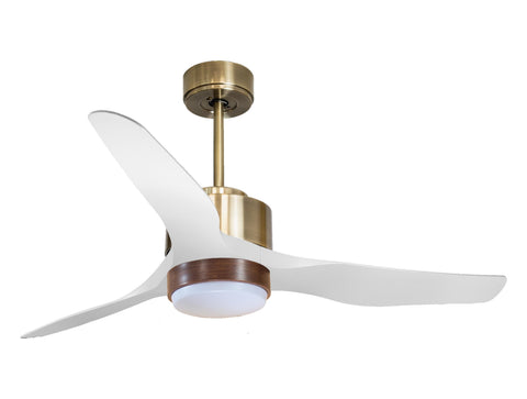 Ventilador de techo Reversible Termostato Wifi Motor DC Techos Inclinados Mando a Distancia Luz tres tonos Adaptador 2/3 Aspas Hypersilence Memoria