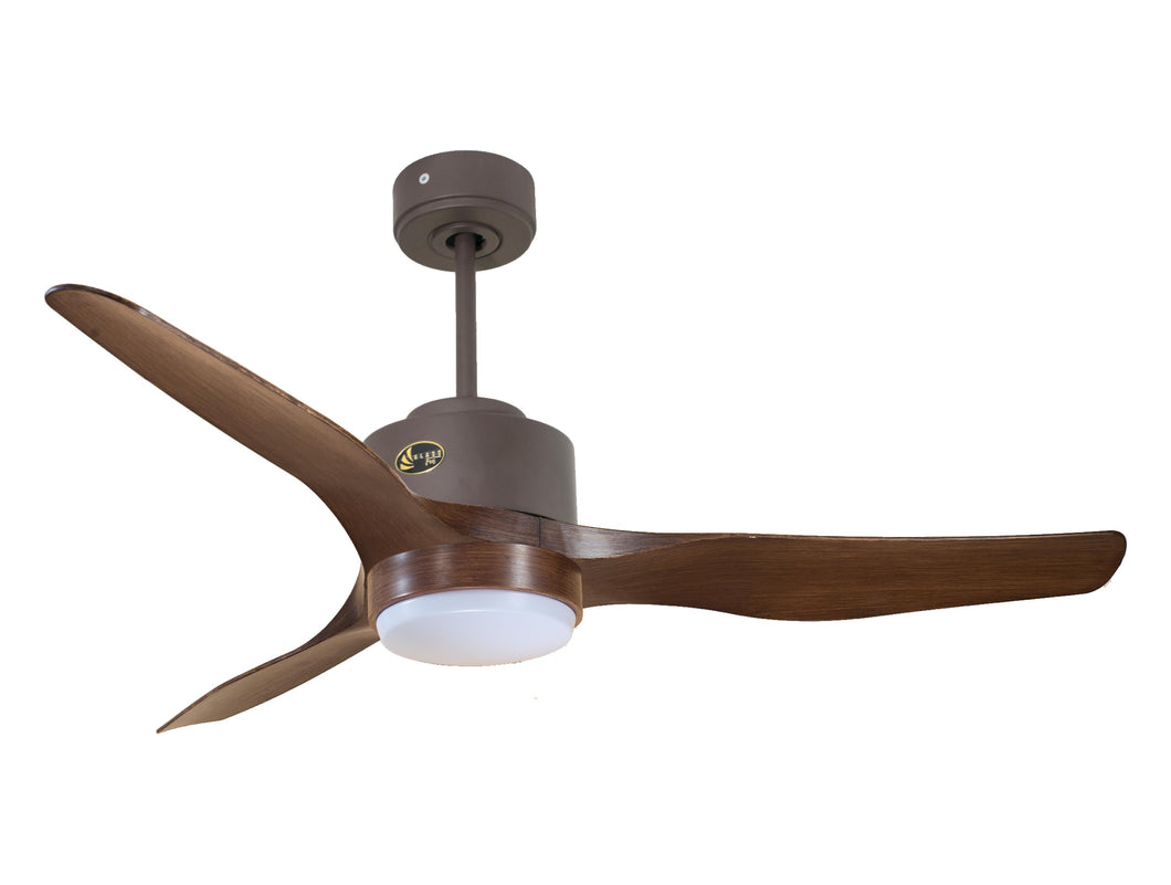 Ventilador de techo Reversible Termostato Wifi Motor DC Techos Inclinados Mando a Distancia Luz tres tonos Adaptador 2/3 Aspas Hypersilence Memoria