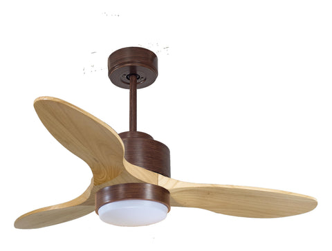 Ventilador de techo Reversible Termostato Wifi Motor DC Techos Inclinados Mando a Distancia Luz tres tonos Hypersilence Memoria