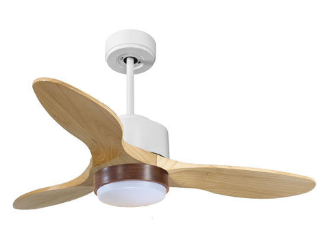Ventilador de techo Reversible Termostato Wifi Motor DC Techos Inclinados Mando a Distancia Luz tres tonos Hypersilence Memoria