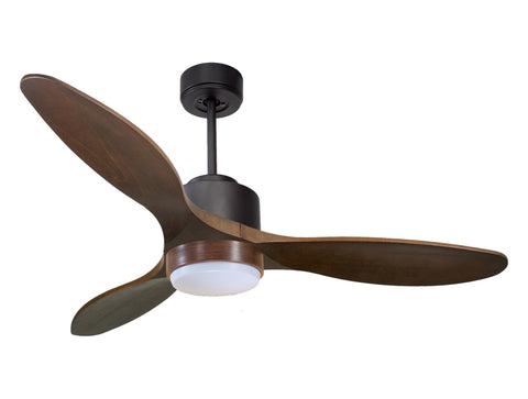 Ventilador de techo Reversible Termostato Wifi Motor DC Techos Inclinados Mando a Distancia Luz tres tonos Hypersilence Memoria