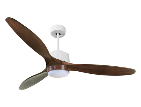 Ventilador de techo Reversible Termostato Wifi Motor DC Techos Inclinados Mando a Distancia Luz tres tonos Hypersilence Memoria