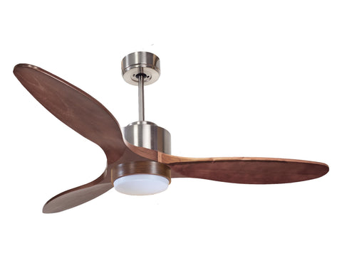 Ventilador de techo Reversible Termostato Wifi Motor DC Techos Inclinados Mando a Distancia Luz tres tonos Hypersilence Memoria