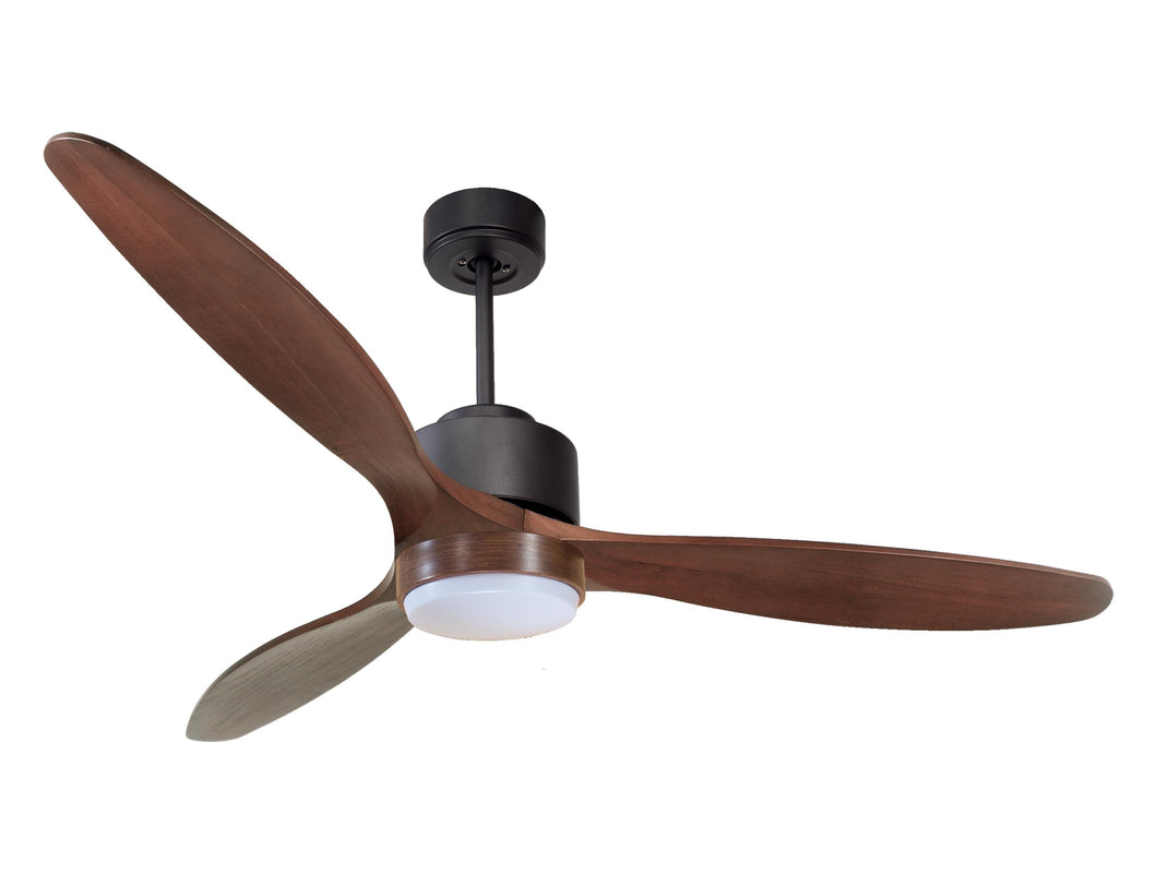 Ventilador de techo Reversible Termostato Wifi Motor DC Techos Inclinados Mando a Distancia Luz tres tonos Hypersilence Memoria