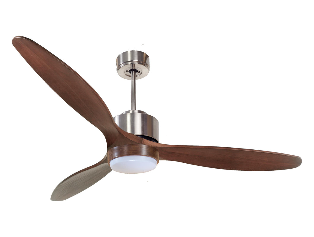Ventilador de techo Reversible Termostato Wifi Motor DC Techos Inclinados Mando a Distancia Luz tres tonos Hypersilence Memoria
