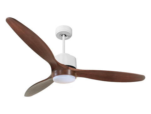 Ventilador de techo Reversible Termostato Wifi Motor DC Techos Inclinados Mando a Distancia Luz tres tonos Hypersilence Memoria