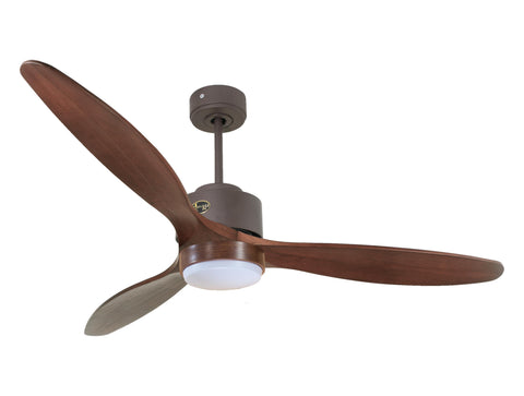 Ventilador de techo Reversible Termostato Wifi Motor DC Techos Inclinados Mando a Distancia Luz tres tonos Hypersilence Memoria