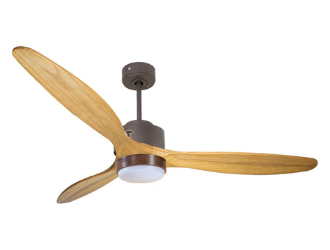 Ventilador de techo Reversible Termostato Wifi Motor DC Techos Inclinados Mando a Distancia Luz tres tonos Hypersilence Memoria