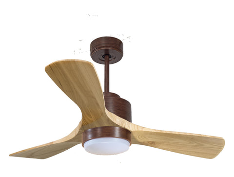 Ventilador de techo Reversible Termostato Wifi Motor DC Techos Inclinados Mando a Distancia Luz tres tonos Hypersilence Memoria