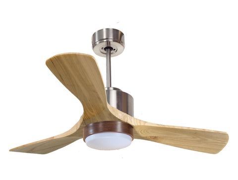 Ventilador de techo Reversible Termostato Wifi Motor DC Techos Inclinados Mando a Distancia Luz tres tonos Hypersilence Memoria