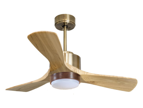 Ventilador de techo Reversible Termostato Wifi Motor DC Techos Inclinados Mando a Distancia Luz tres tonos Hypersilence Memoria