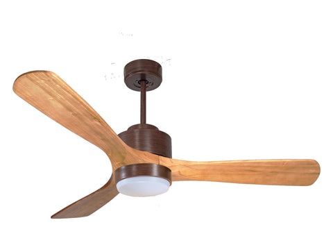 Ventilador de techo Reversible Termostato Wifi Motor DC Techos Inclinados Mando a Distancia Luz tres tonos Hypersilence Memoria