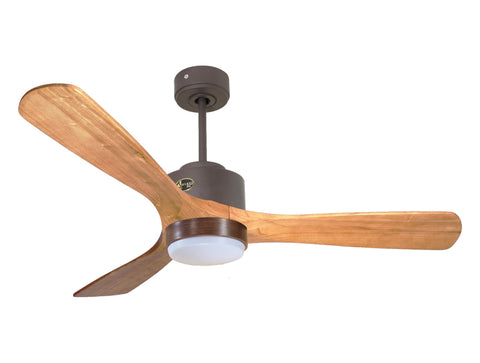 Ventilador de techo Reversible Termostato Wifi Motor DC Techos Inclinados Mando a Distancia Luz tres tonos Hypersilence Memoria