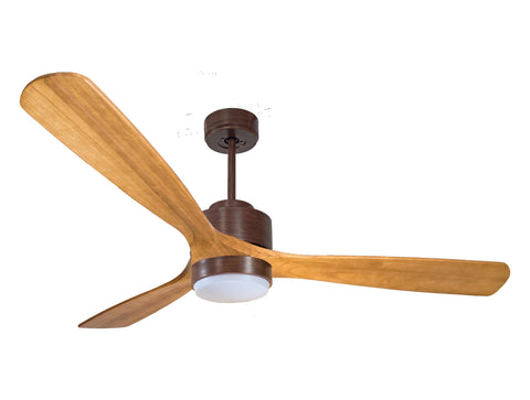 Ventilador de techo Reversible Termostato Wifi Motor DC Techos Inclinados Mando a Distancia Luz tres tonos Hypersilence Memoria