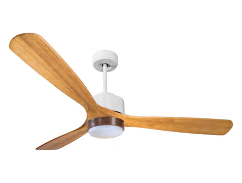 Ventilador de techo Reversible Termostato Wifi Motor DC Techos Inclinados Mando a Distancia Luz tres tonos Hypersilence Memoria