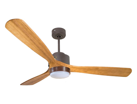 Ventilador de techo Reversible Termostato Wifi Motor DC Techos Inclinados Mando a Distancia Luz tres tonos Hypersilence Memoria