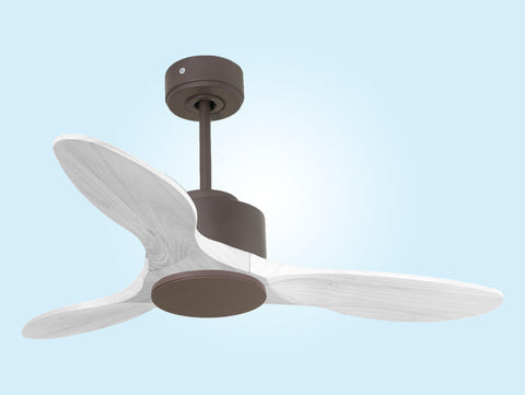 Ventilador de techo Reversible Termostato Wifi Motor DC Techos Inclinados Mando a Distancia Hypersilence Memoria