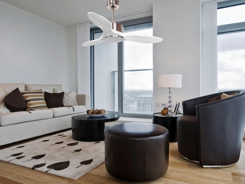 Ventilador de techo Modo Invierno/Verano Termostato Wifi Motor DC Techos Inclinados Mando a Distancia Hypersilence Memoria