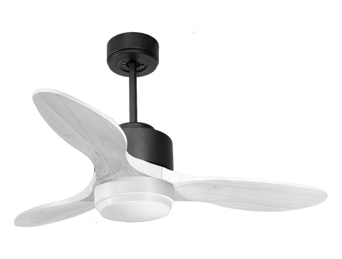 Ventilador de techo Modo Invierno/Verano Termostato Dimable Wifi Motor DC Techos Inclinados Mando a Distancia Luz tres tonos Hypersilence Memoria