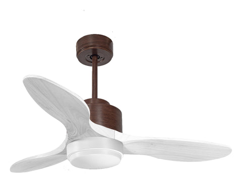 Ventilador de techo Modo Invierno/Verano Termostato Dimable Wifi Motor DC Techos Inclinados Mando a Distancia Luz tres tonos Hypersilence Memoria