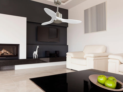 Ventilador de techo Reversible Termostato Wifi Motor DC Techos Inclinados Mando a Distancia Hypersilence Memoria