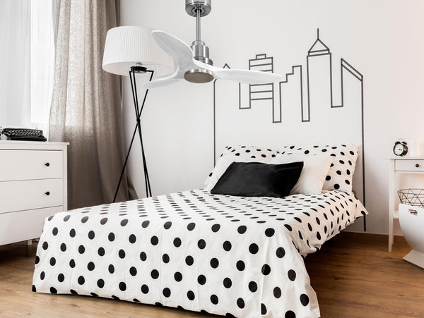 Ventilador de techo Modo Invierno/Verano Termostato Wifi Motor DC Techos Inclinados Mando a Distancia Hypersilence Memoria