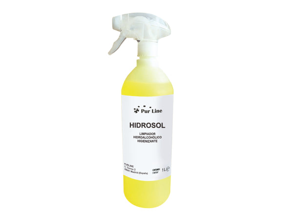 Limpiador hidroalcohólico  higienizante multiusos con pulverizador, botella de 1L_1