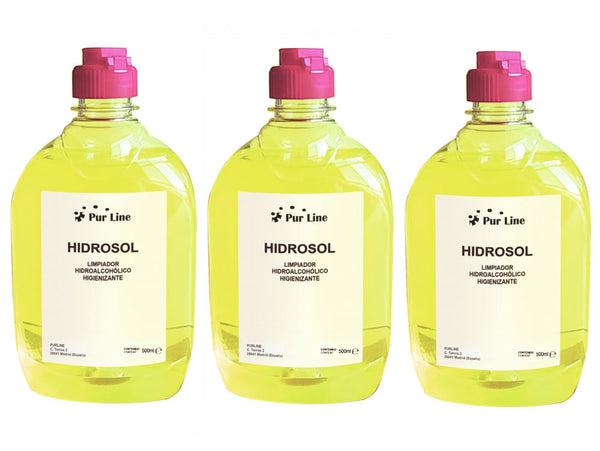 Limpiador hidroalcohólico higienizante multiusos, pack de 3 botellas de 500ml_1