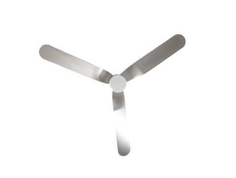 Ventilador de techo DC plata con aspas de ABS 132cm y luz para 35m2