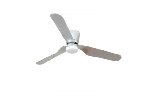 Ventilador de techo DC plata con aspas de ABS 132cm y luz para 35m2