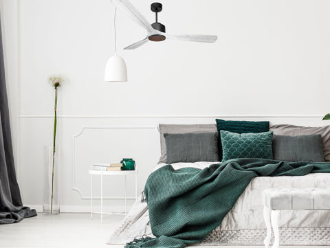 Ventilador de techo Modo Invierno/Verano Termostato Wifi Motor DC Techos Inclinados Mando a Distancia Hypersilence Memoria