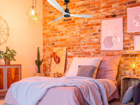 Ventilador de techo Modo Invierno/Verano Termostato Wifi Motor DC Techos Inclinados Mando a Distancia Hypersilence Memoria